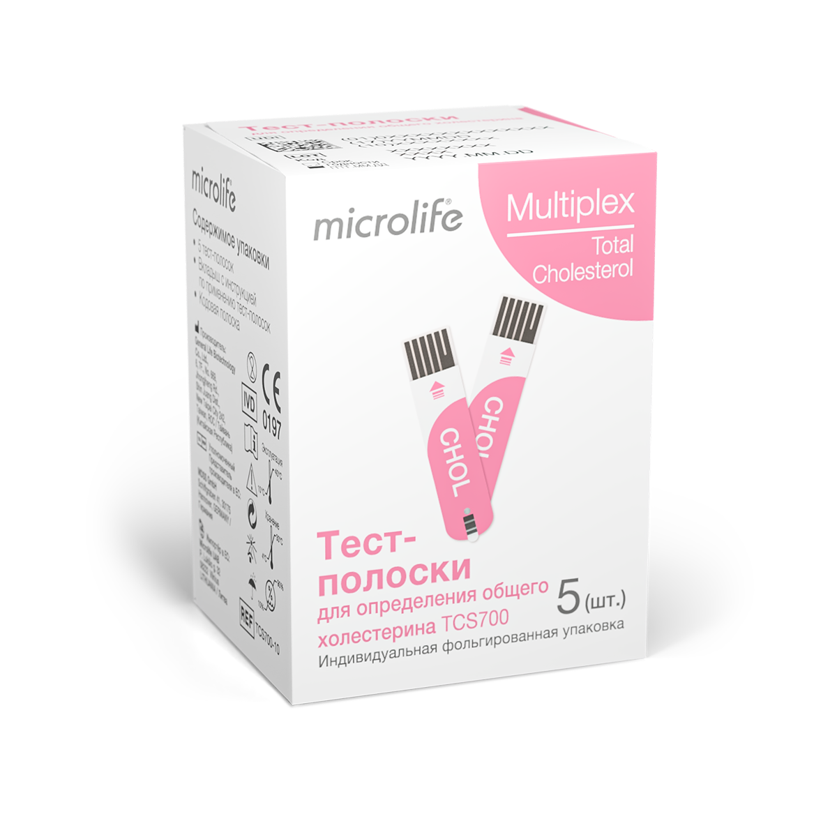 Тест-полоски на общий холестерин Microlife Multiplex